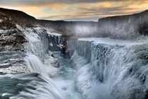The frozen falls of Gulfoss Iceland  by John Freeman x-post rIsland