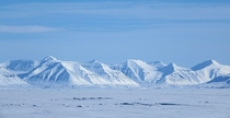 The frozen Van Mijen fjord from two months ago Svalbard Norway 