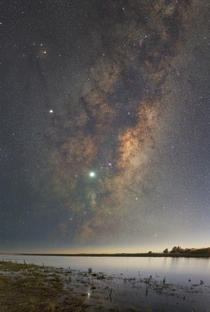 The Galactic Core rising over the Waipara River Canterbury New Zealand 