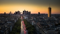 The Gate - the La Dfense business district of Paris photographed from the top of the Arc de Triomphe  by Jrme Gauthi