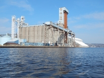 The Gavilon grain elevators and ship loading facility in Superior WI 