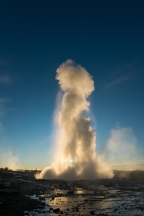 The geysir in Iceland during sunrise  - more of my landscapes at insta glacionaut