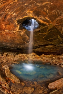 The Glory Hole Waterfall in the Ozarks 