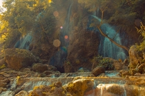 The Goddess Waterfall Sri Gethuk Waterfall in Yogyakarta Indonesia 
