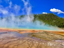 The Grand prismatic spring in Yellowstone National Park  x