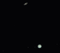 The great conjunction through an  inch telescope