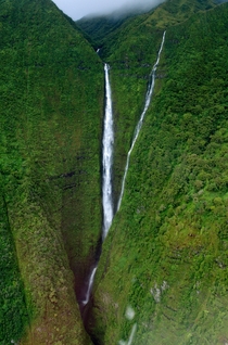 The great fall Molokai Waterfalls Hawaii 