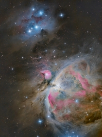 The Great Orion Nebula M and The Running Man NGC  from my backyard