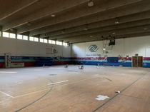 the gym of an abandoned boys and girls club