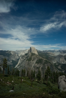 The half dome looks like a hoody Yosemite national park 
