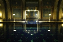 The Hearst Castle Indoor Roman Pool at Night 