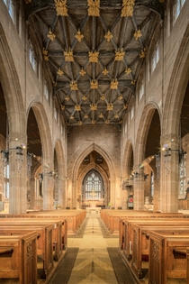 The historic Rotherham Minster in England 