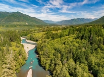 The Hoh River and the Olympic Mountains WA 