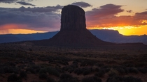 The horizon on fire after sunset in Monument Valley - Monument Valley Navajo Tribal Park USA 