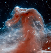 The Horsehead Nebula mixed with Milky Way Stars