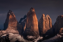 The Impressive Towers of Torres Del Paine Patagonia Chile x