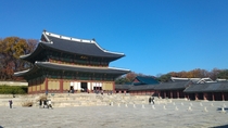The Injeongheon Hall and the courtyard of Changdeok Palace Seoul South Korea 
