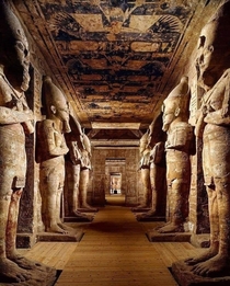 The interior of Abu Simbel Temple Nubia EGYPT