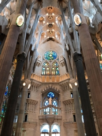 The Interior of La Sagrada Famlia by Antoni Gaud 