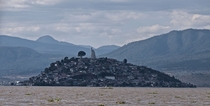 The island town of Janitzio on Lake Ptzcuaro state of Michoacn Mexico 