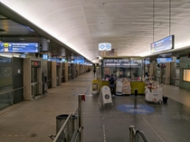 The Kamppi Long distance bus terminal in Helsinki Finland 