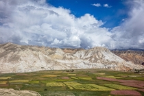 The landscape of Upper Mustang in Nepal  