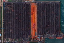 The largest coal hub in the world in Qinhuangdao China