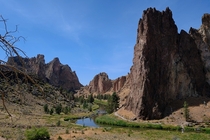 The light was harsh but the views were stunning Smith Rock State Park Oregon 