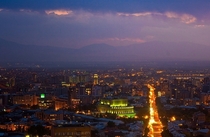 the lights of Yerevan Armenia 
