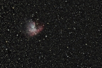 The lonely Pacman nebula NGC  taken from my backyard