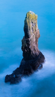 The lonely Rock Stack rocks Pembrokeshire Wales 