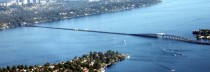 The longest floating bridge in the world  Bridge Seattle Washington 