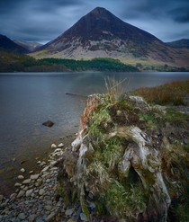 The magnificent Grasmoor from the shores of Crummock Water 
