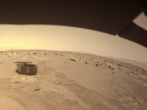 The Mars rover looking back