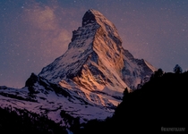 The Matterhorn taken from Zermatt Switzerland 