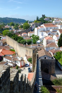 The medieval village walls around bidos Portugal 