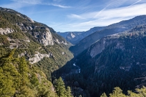 The Merced River cutting through Yosemite 
