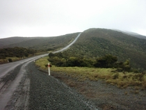 The metal road to Cape Reinga in Northland New Zealand 