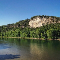 The mighty White Bluff on the White River in Arkansas 