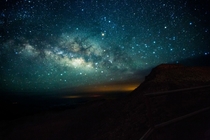 The Milky Way above Haleakala Volcano Maui 
