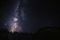 The Milky Way and Perseids Over New Hampshire