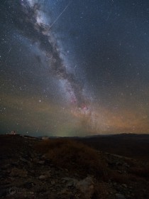 The Milky Way and the Delphinid meteor shower from Las Campanas Observatory in Chile last week 