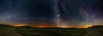 The Milky Way as seen from the badlands of Southern Alberta Canada 
