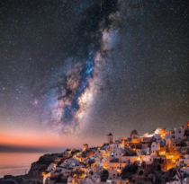 The Milky Way from Santorini Greece