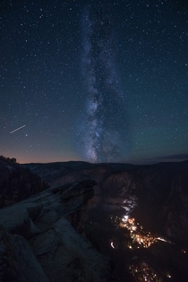 The Milky Way over Curry Village Yosemite I still refuse to call it Half Dome Village 