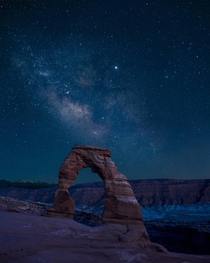 The Milky Way over Delicate Arch UT 