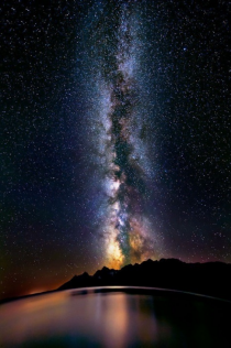 The Milky Way over lake titicaca Peru  x-post from rpics