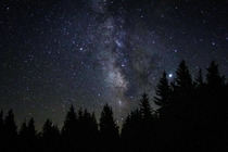 The Milky Way over Spruce Knob the highest elevation in West Virginia at  feet above sea level