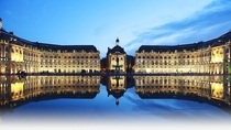 The Miroir deau Water Mirror in Bordeaux France is the worlds largest reflecting pool