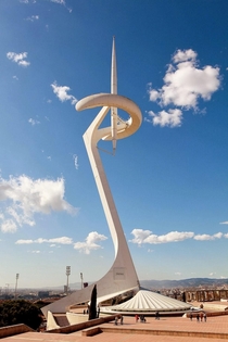 The Montjuc Communications Tower in Barcelona 